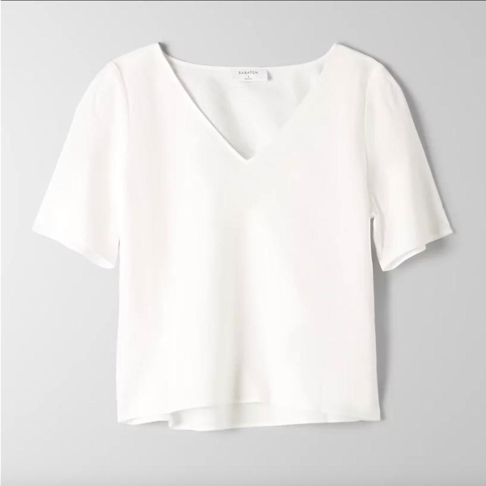 Aritzia Babaton Randy Blouse White
